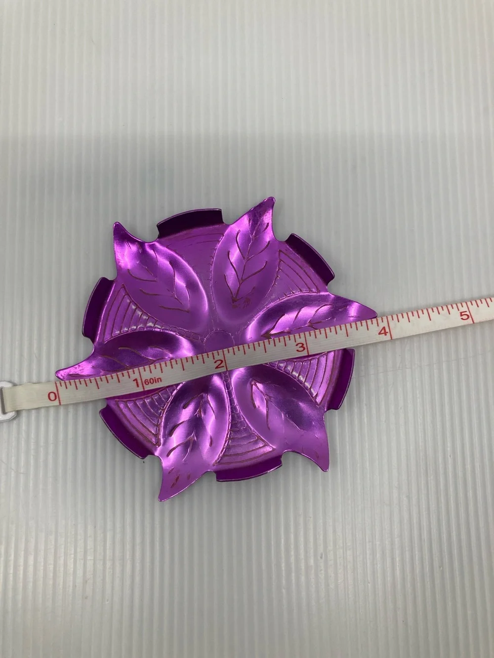 VTG MCM Tallstirs Anodized Aluminum Flower Coasters - Set of 7